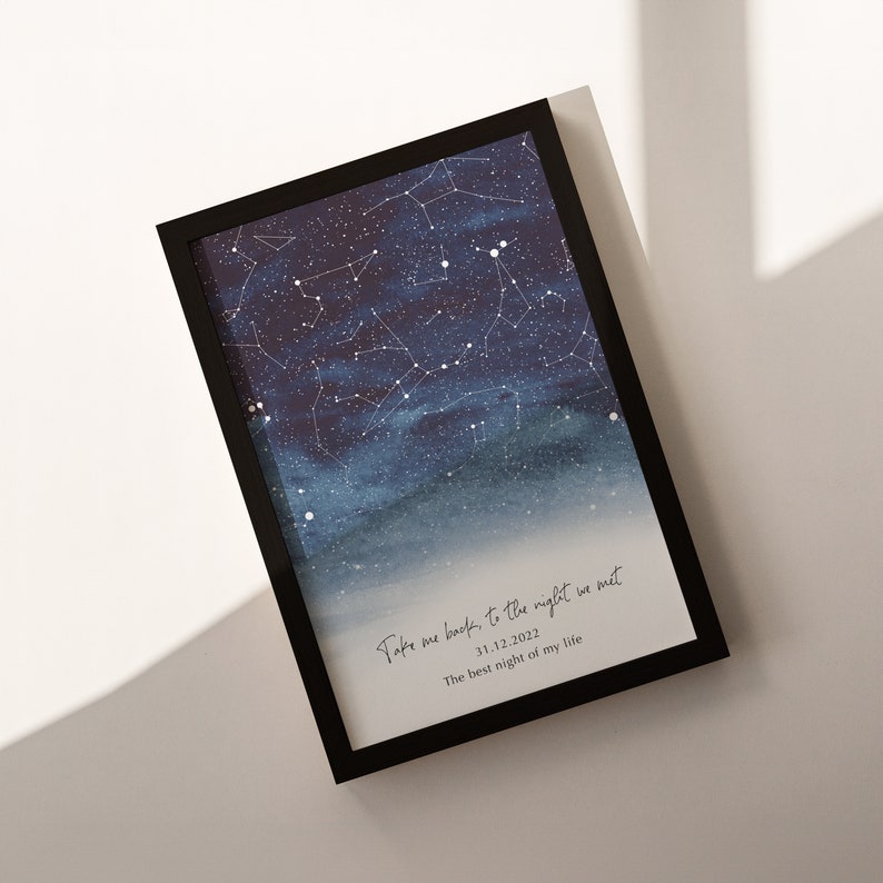 Personalised Custom Star Map Wall Art Print