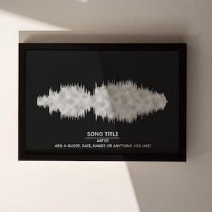 Personalised Soundwave Art Print — Custom Song Title & Artist — Metallic Foil Music Gift