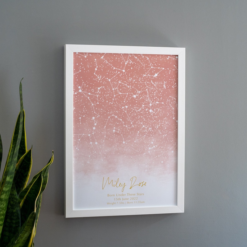 Personalised Custom Star Map Wall Art Print