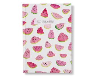 Water Mellon Notebook - A5 Hard cover Notebook - Ruled, graph or plain pages