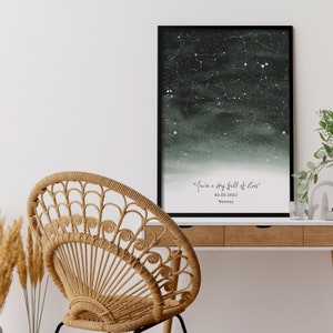 Personalised Custom Star Map Wall Art Print