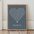 Personalised Heart-Shaped Music Print | First Dance Song Gift, Wedding Vows Print, Custom Poem or Text, Couples Wedding Gift product logo