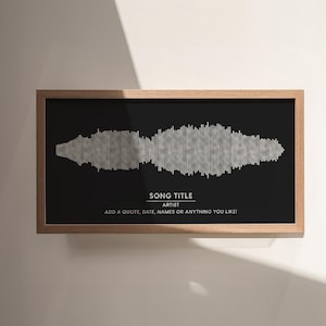 Arte sonora personalizzata in lamina metallica: regalo con la canzone preferita