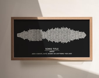 Personalised Metallic Foil Soundwave Art: Favourite Song Gift