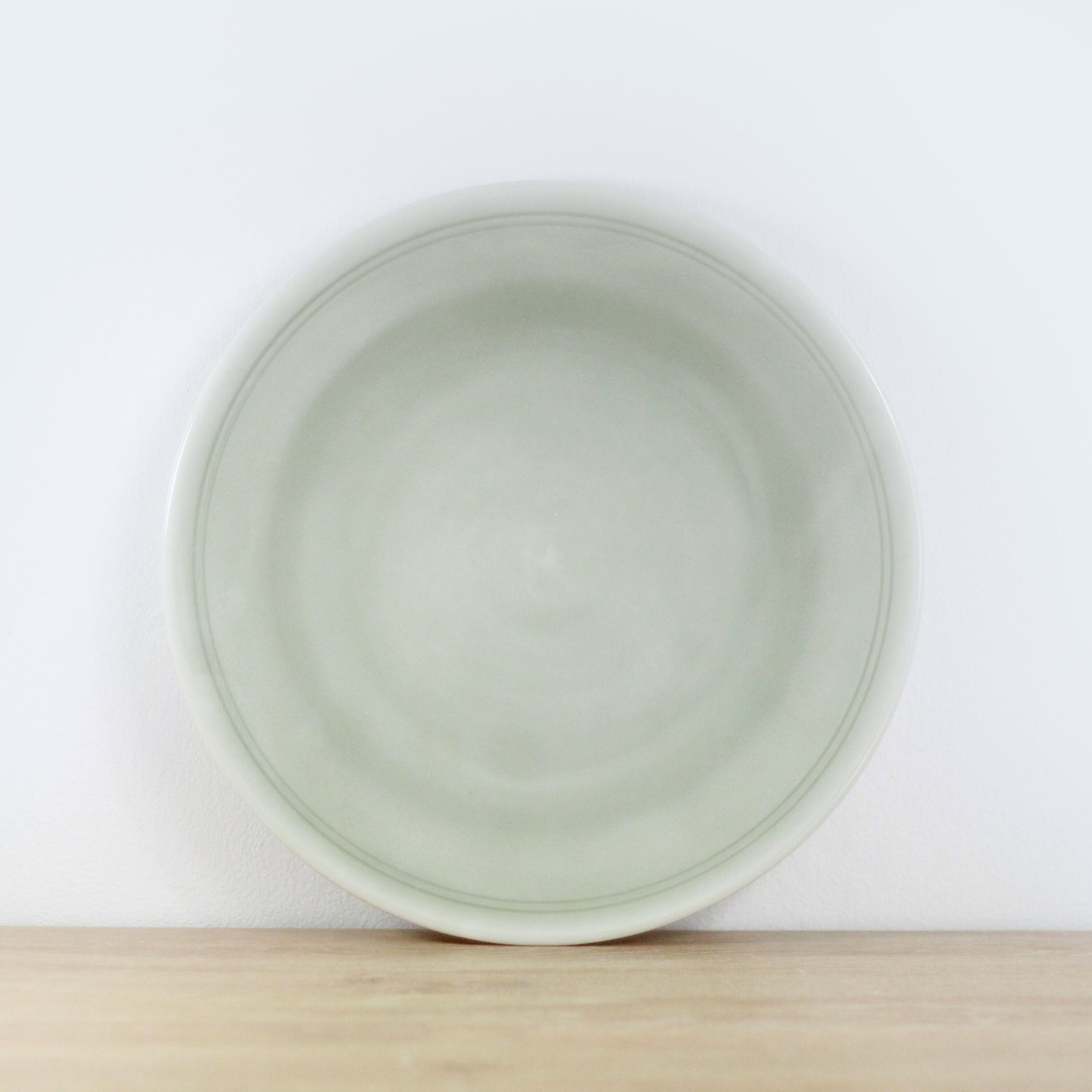 Plaque Latérale Verte - Plaque en Porcelaine Jetée à La Main