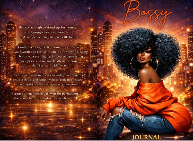 Black Women Journal Covers | 20 Confidence, Self-love Designs (digital ...