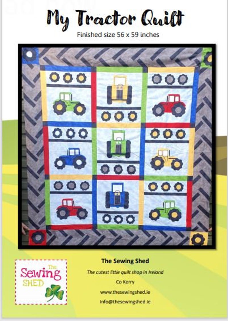 My Tractor Quilt Pattern Physical Pattern Applique Quilt Etsy