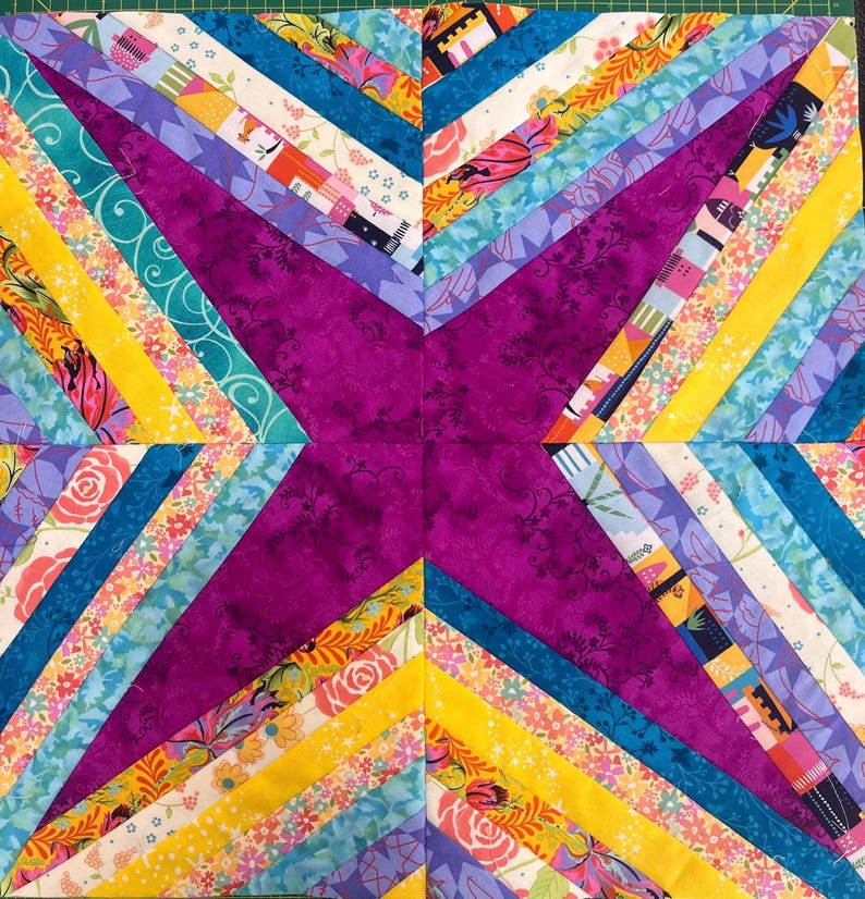 Leftover Quilt Pattern Star Scrappy Quilt Pattern: Colorful Leftover Fabric (PDF Digital ...