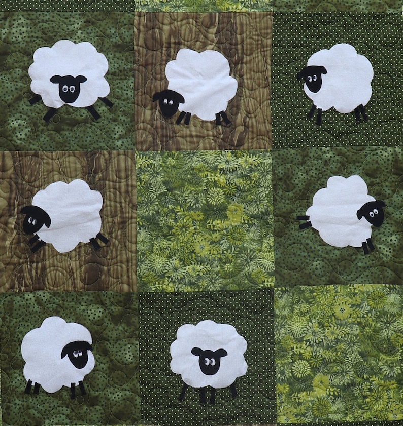 Sheep quilt pattern PDF digital download pattern to make this | Etsy
