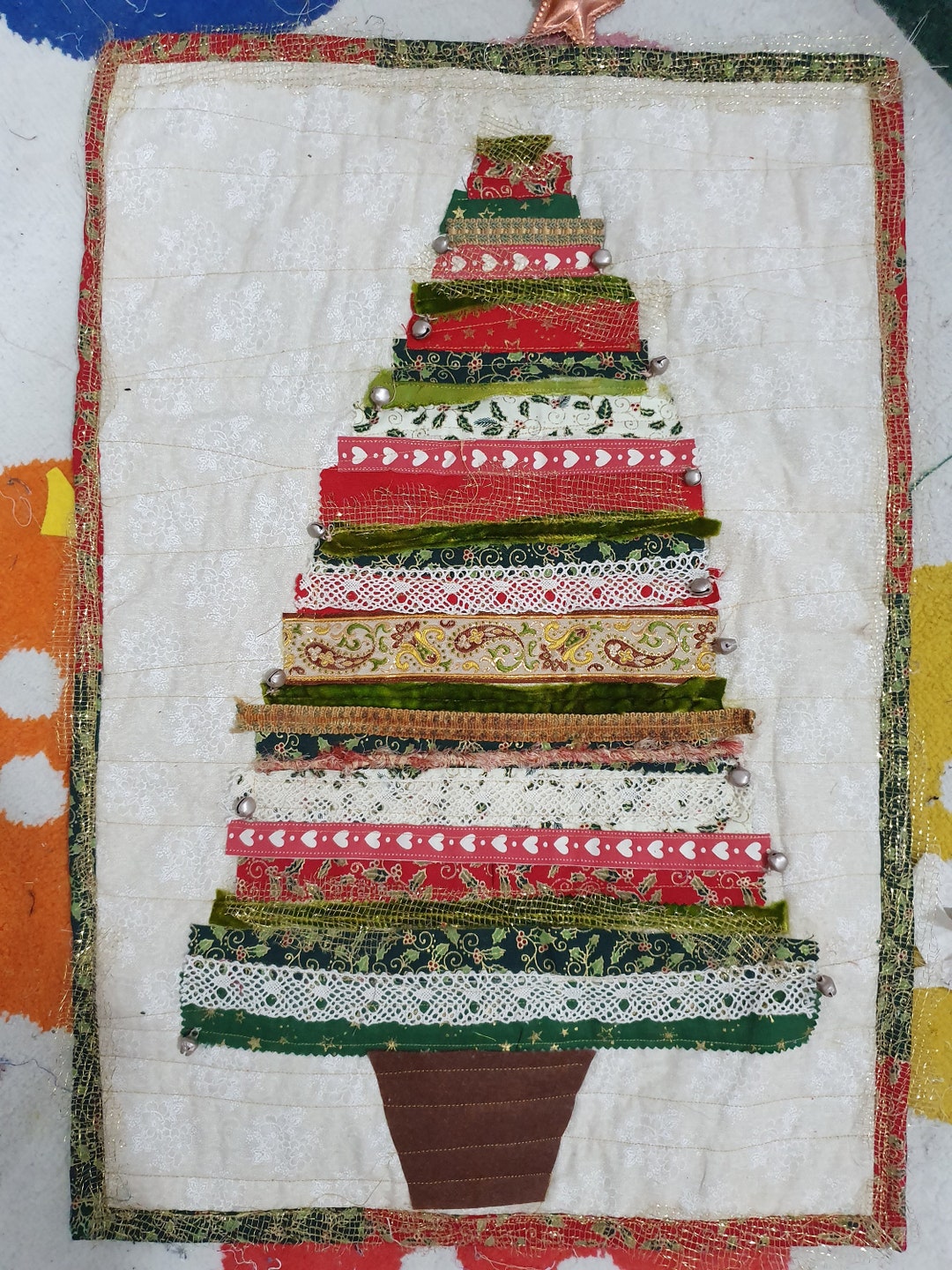 Vintage Christmas Tree Wallhanging Pattern or Kit Using Etsy