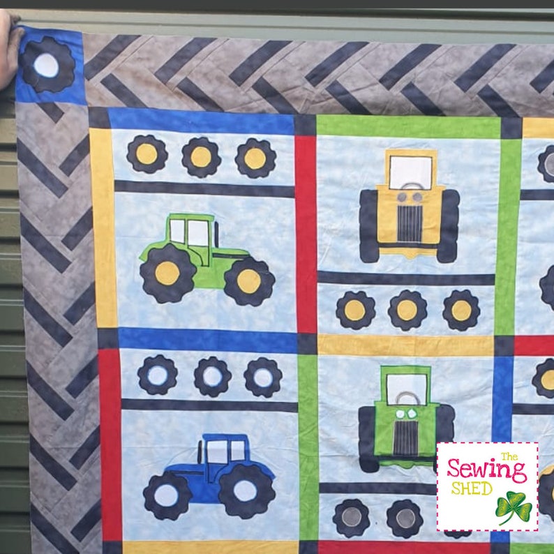 My Tractor Quilt Pattern Physical pattern applique quilt Etsy