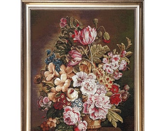Monet Tapestry Wall Hanging - Fine Arts Wall Decor - House of Monet Wall Tapestry Hanging - Belgian Tapestry Gift - Floral Tapestry-Goblen