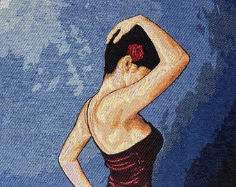 中世のタペストリー壁掛け - 領主の情景 - ミルフルールモチーフ