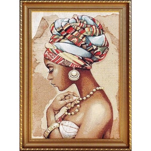 Mucha Nuit Bright European Wall Tapestry - Young Lady Woven Jacquard Wall Décor Art - Floral Dreamlike Background Decorative Wall Hanging