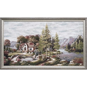 Goblen , Tapestry Wall Hanging Art for Home Decor, Landscape Wall Art Vintage, Landscape Tapestry Wall Hanging, Forest Artjacquard woven