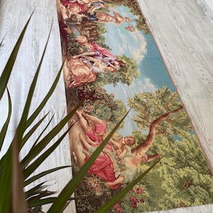 Gobelin średniowieczny - Scena senioralna - Motyw Millefleurs - Gobelin belgijski - Gobelin ścienny - Gobelin Tapestrytapestries