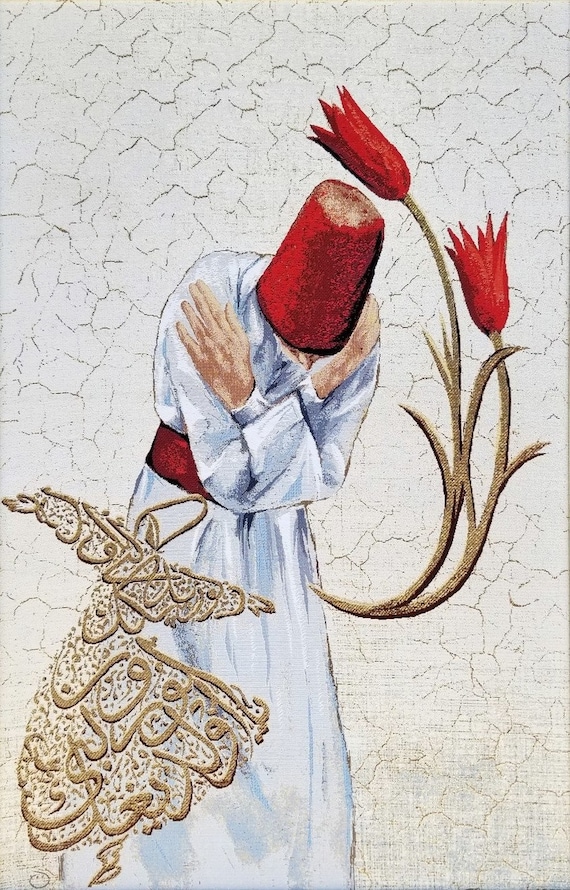 Wandtattoo „Mevlana Derwisch“ – Selbstklebender Wandaufkleber In Braun, 80x66 Cm (Größe S)