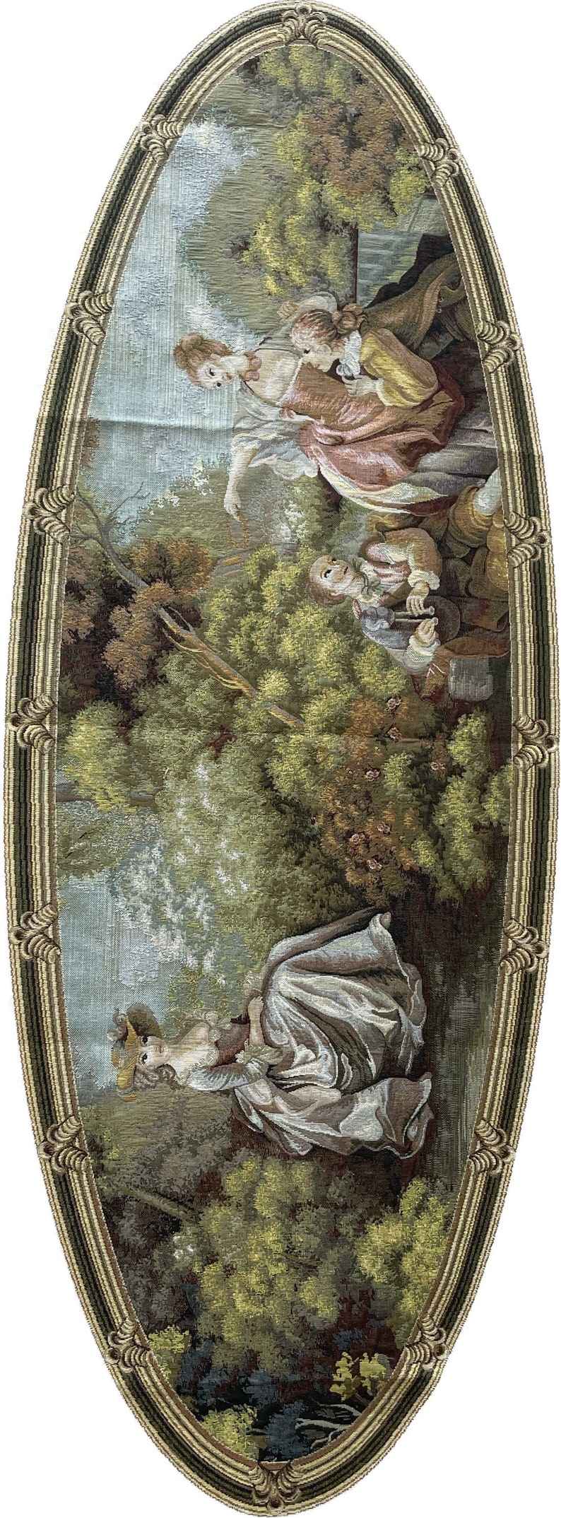 Medieval Tapestry Wall Hanging Seignorial Scene Etsy