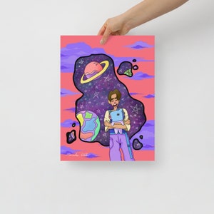 BTS J-Hope Fan Art Bangtan Home Decor Mang BT21 Poster Galaxy Wall Art Pastel Sky Art BTS Wall Art Hobi Poster Army Home Decor BTS Army Art