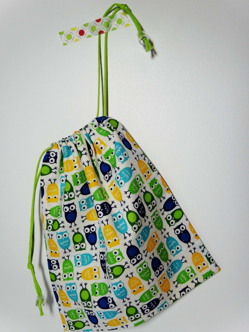 small waterproof bag wet clothes bag Small baby bag little owls bag baby shower present