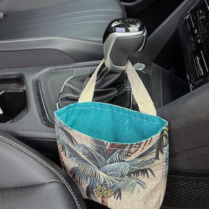 Waterproof car trash bag, gear shift trash bag, car accessories for women, car garbage can, hanging organizer for car, tropical gifts