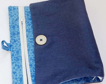 Linen lingerie bag with zipper for women, luggage organizer for women, travel gifts for mom, handmade gift for her