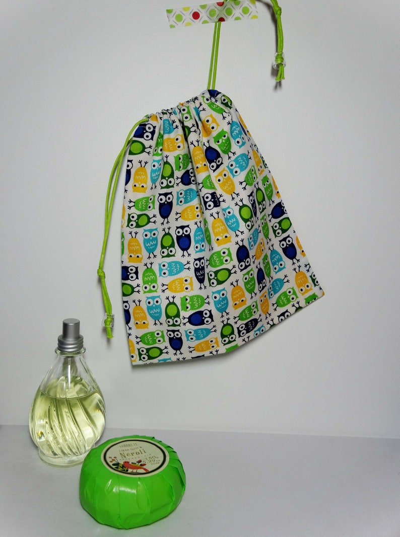 small waterproof bag wet clothes bag Small baby bag little owls bag baby shower present