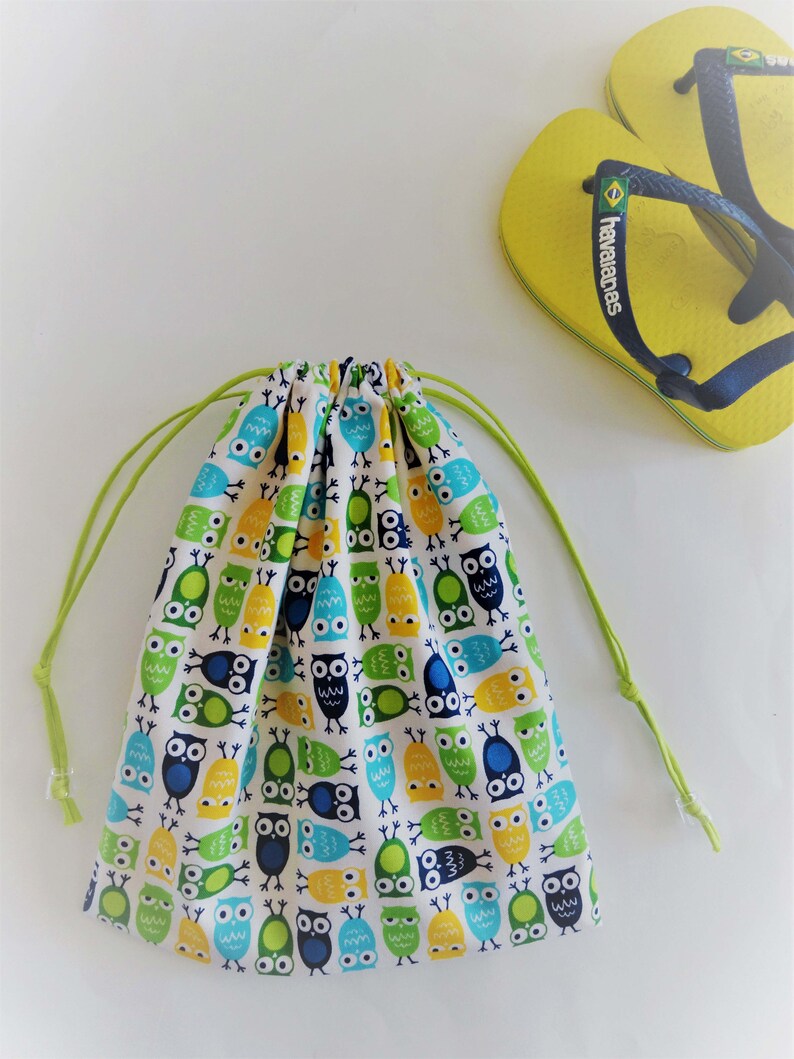 small waterproof bag wet clothes bag Small baby bag little owls bag baby shower present