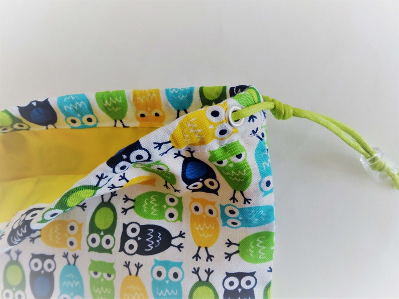small waterproof bag wet clothes bag Small baby bag little owls bag baby shower present