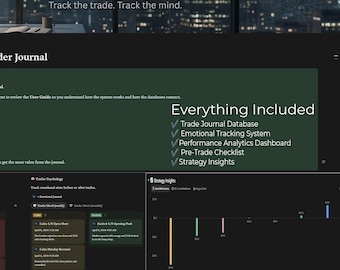 Conscious Trader Journal | Notion Trade Tracker (Forex, Crypto, Stocks)