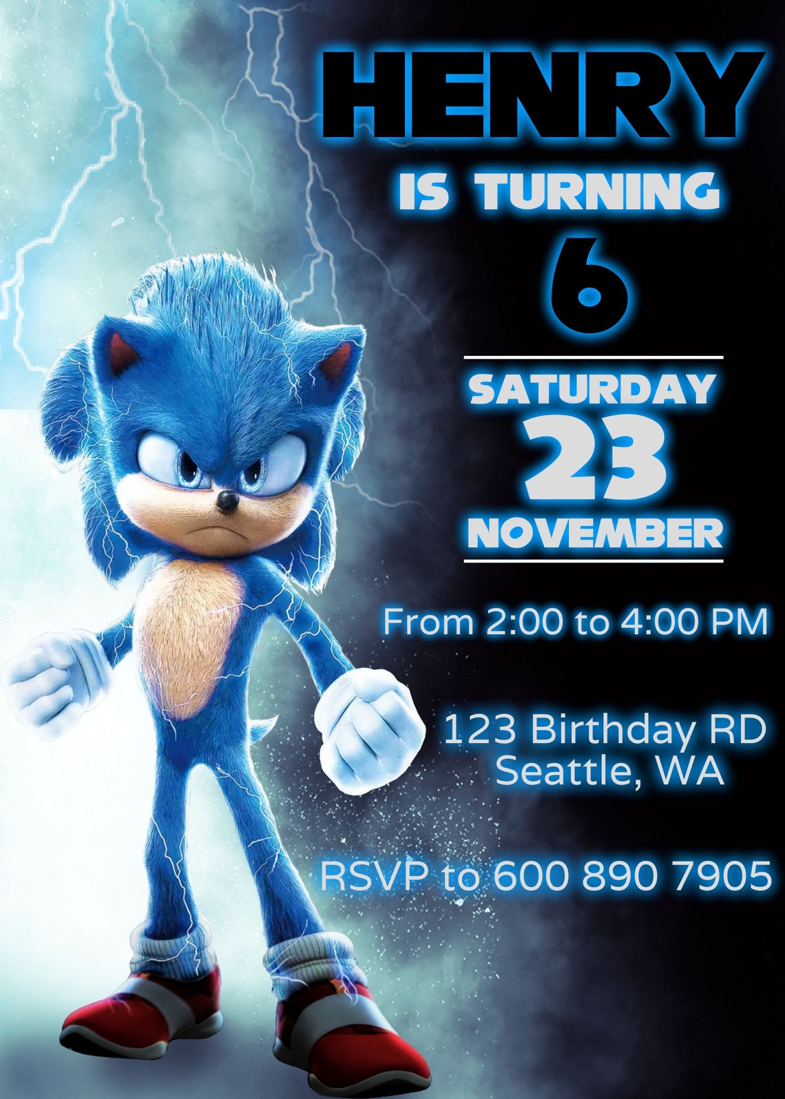 Sonic The Hedgehog Invitation Template Sonic The Hedgehog Invitation Template