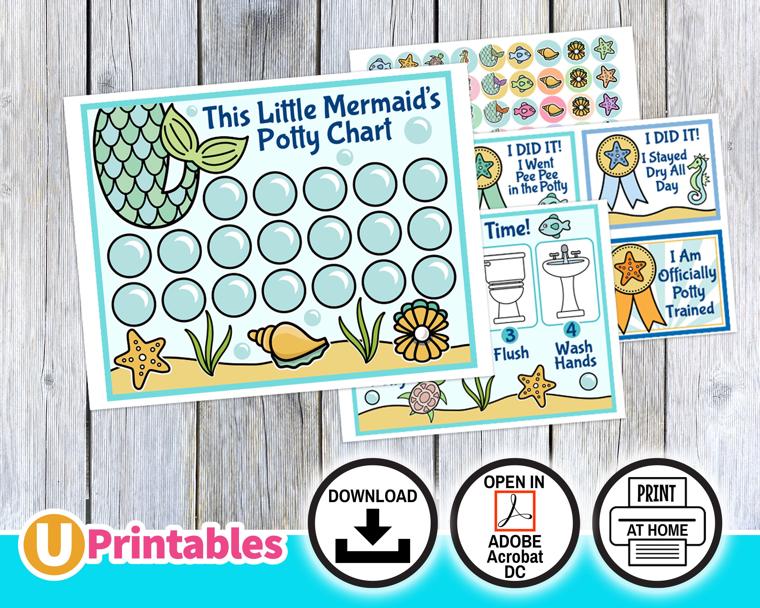 Printable Potty Chart Instant Download Potty Training Charts | Etsy