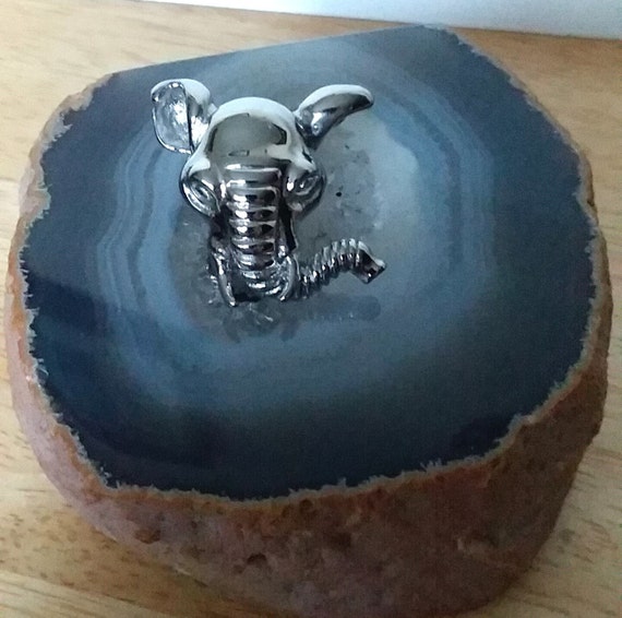 Elephant Head Statement Ring, Size 7 - image 4