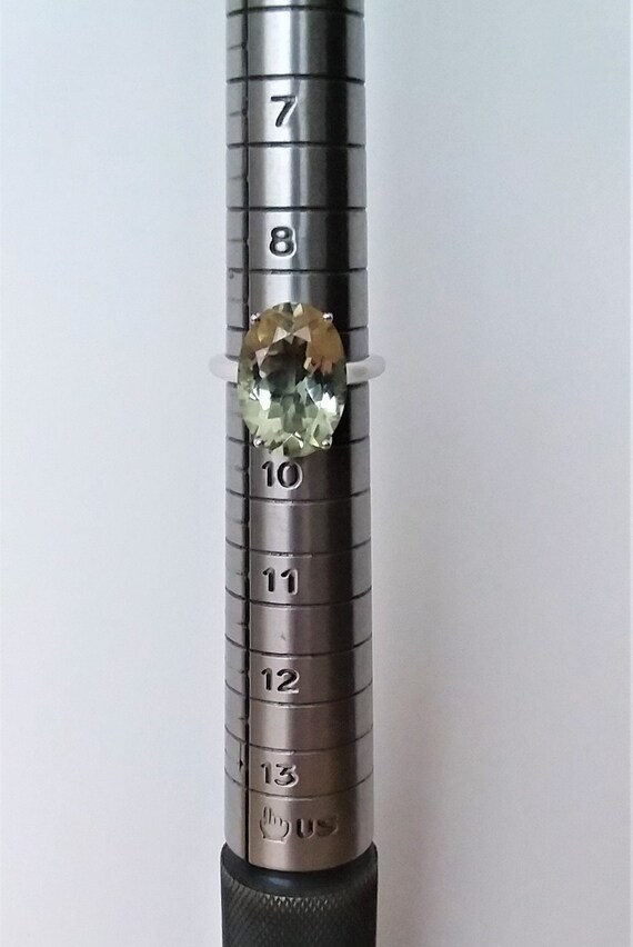 Prasiolite  Sterling Silver Statement Ring, Size … - image 4