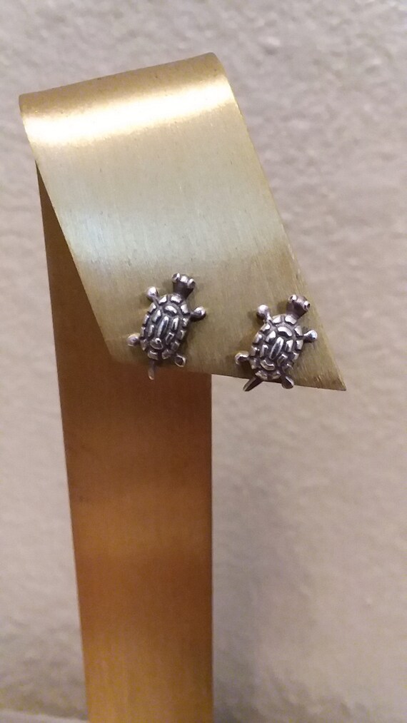 Sterling Silver Turtle Spinner Ring with Matching… - image 3