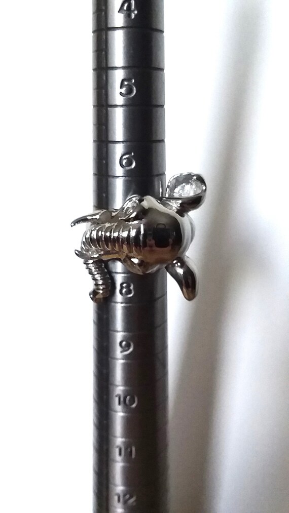 Elephant Head Statement Ring, Size 7 - image 5