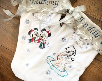 Medias navideñas personalizadas de Mickey y Minnie, medias Baloo, una elección de su personaje favorito