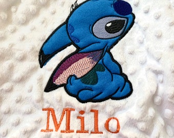 Stitch-babydeken, gepersonaliseerde Stitch-deken, Lilo and Stitch-babycadeaus