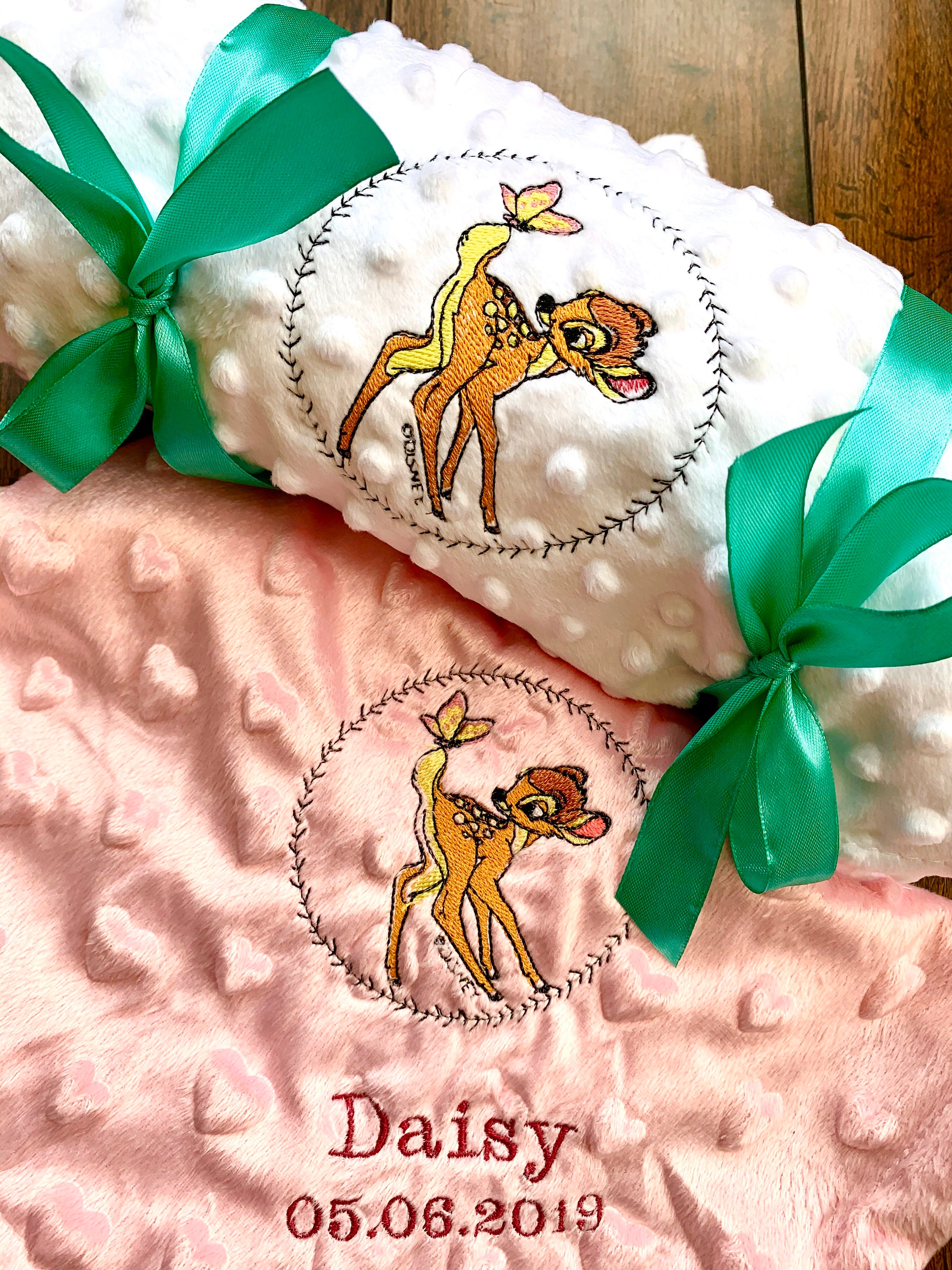 Personalised Bambi Blanket With Baby's Name And DOB Etsy