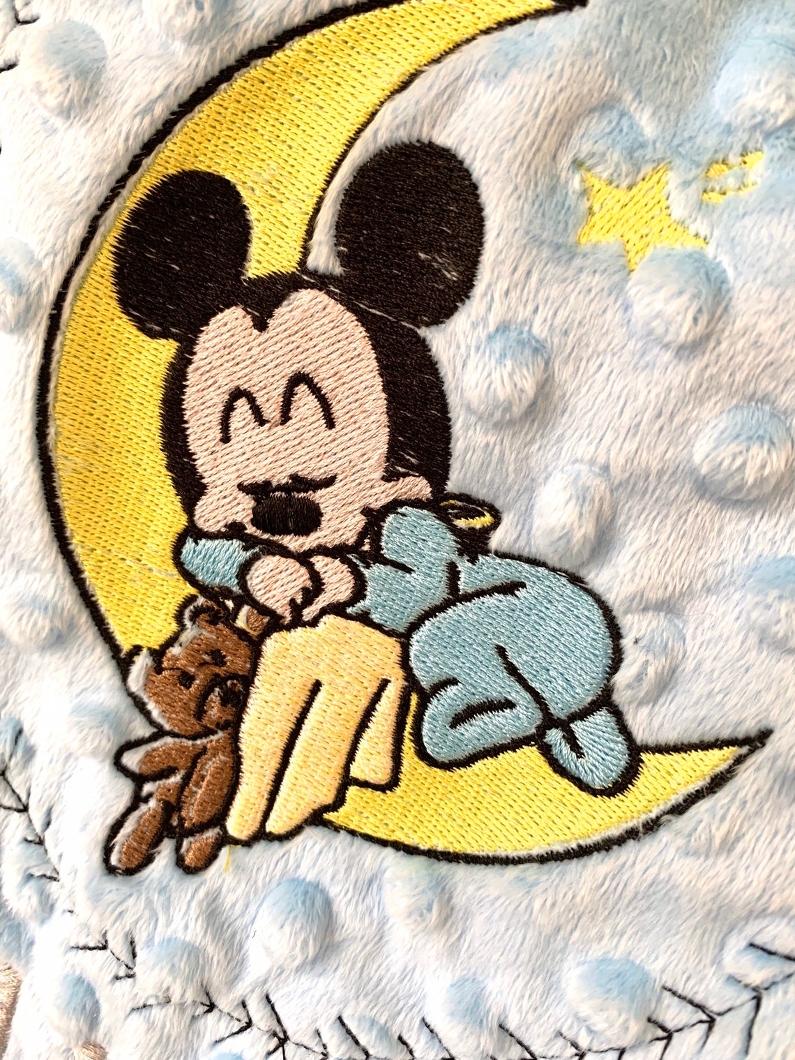 Mickey Baby Blanket personalised sleeping baby Mickey blanket Etsy