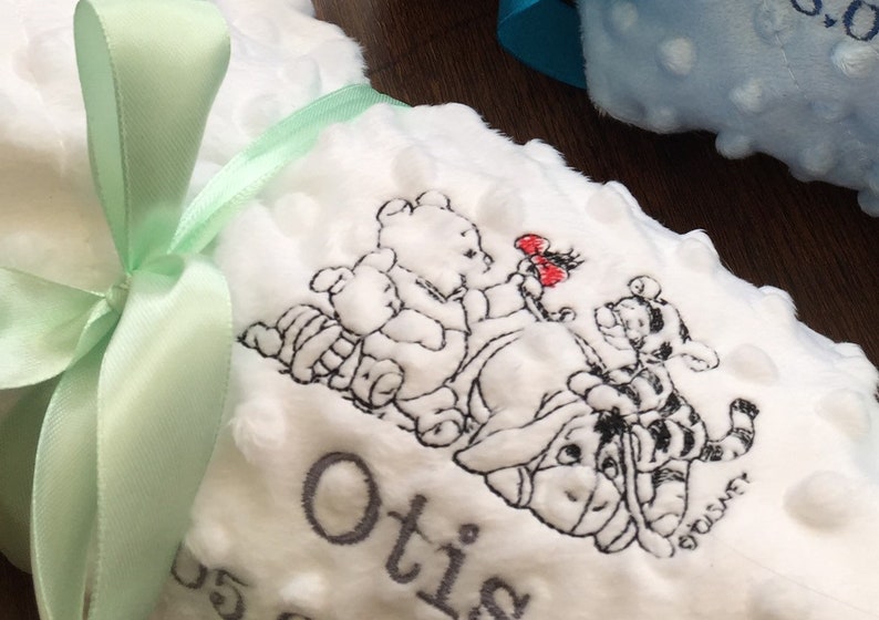 personalised minky blanket