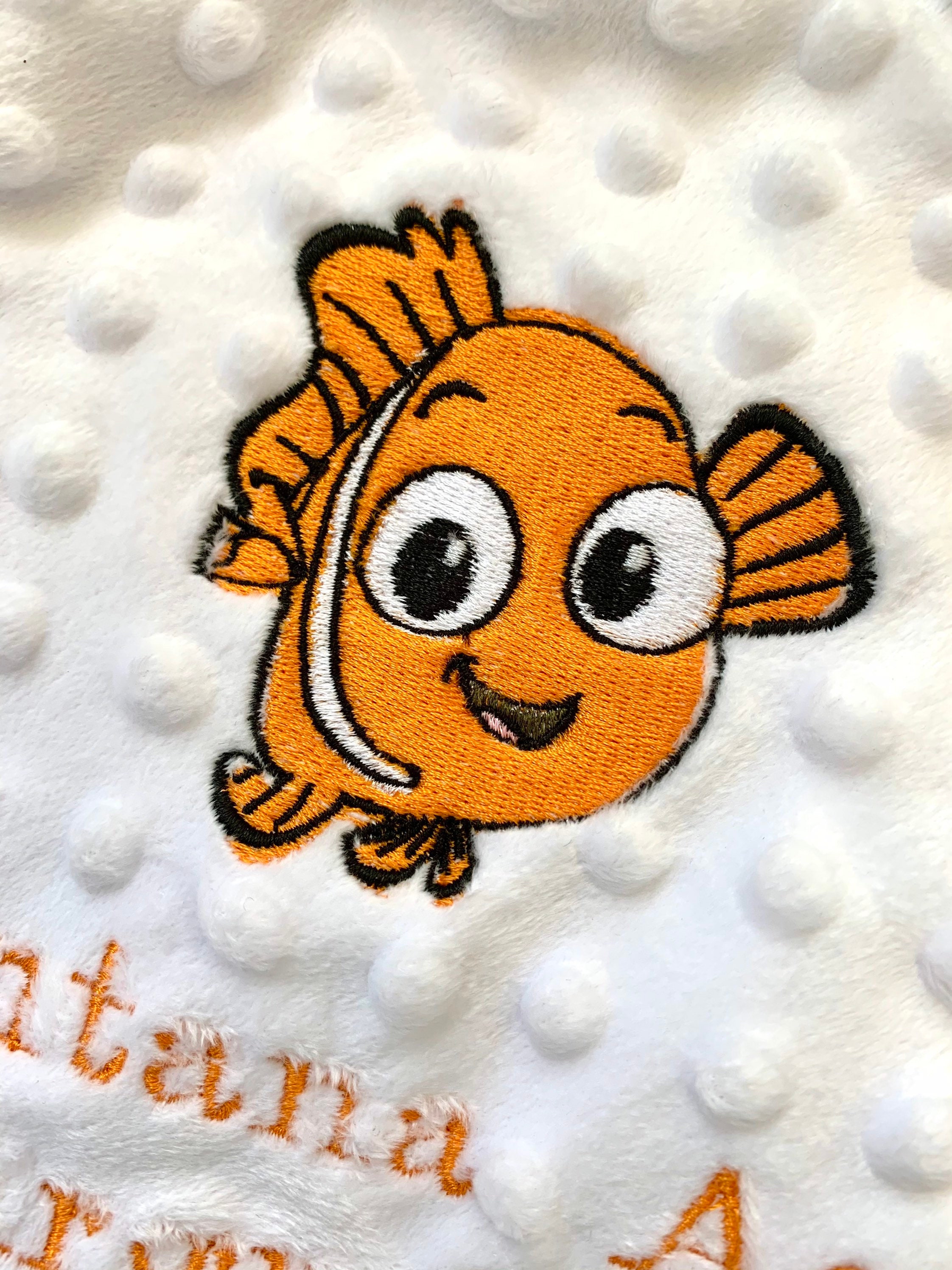 Nemo Personalised Baby Blanket Finding Nemo Baby Blanket Etsy
