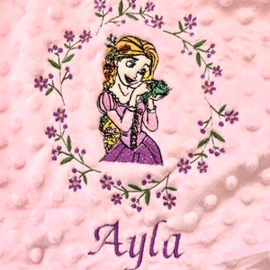 Rapunzel personalised baby blanket, Tangled baby blanket