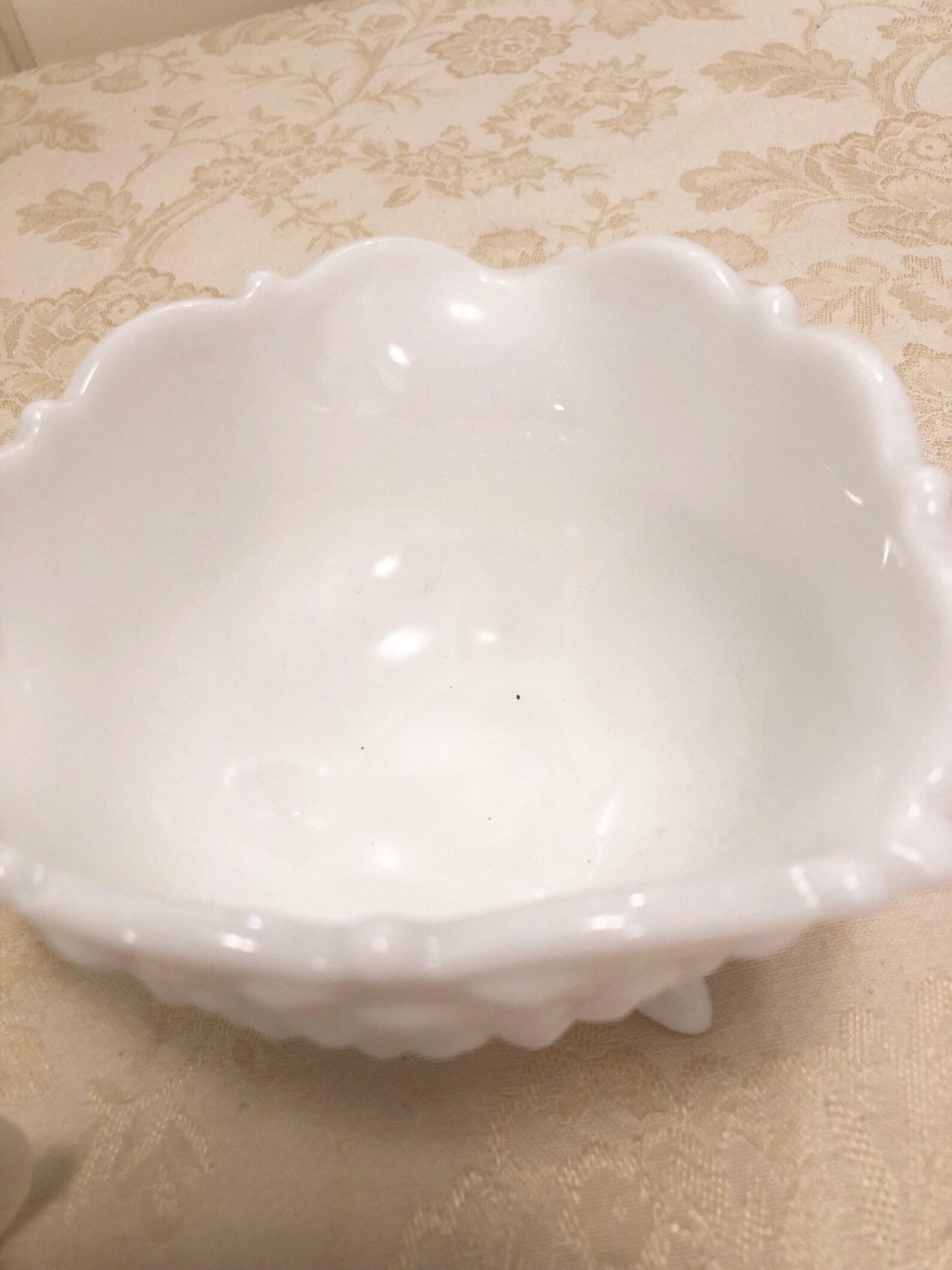 Vintage Milk Glass Bathroom Vanity Bottle Decor Hobnail Open Etsy