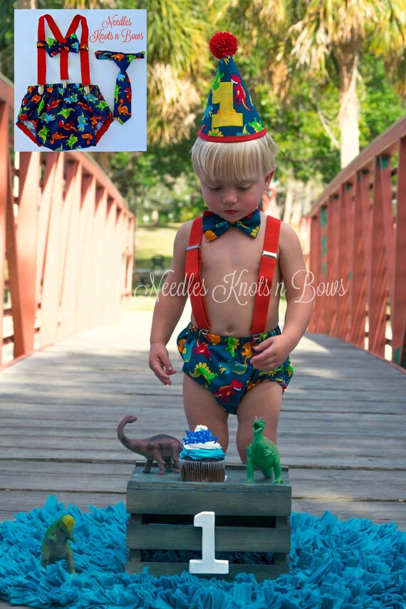 dinosaur smash cake outfit
