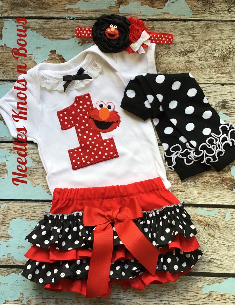 elmo 1st birthday outfit girl