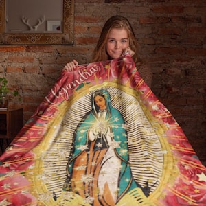 Our Lady Blanket Personalized Catholic Gift Religious Blanket Custom Prayer Throw Baby Blanket Traditional Catholic Custom Birthday Gifts