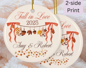 Custom Anniversary Ornament Fall Scenery Design for Married Anniversaries Gift Custom Christmas Tree Ornament Holiday Keepsake Gift for Wife