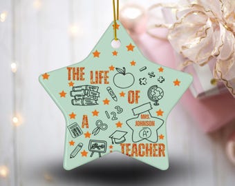 Teacher Appreciation Gift Personalized Teacher Christmas Gift Teacher Gift Teacher Team Gift Custom Teacher Ornament Christmas Teacher Gift