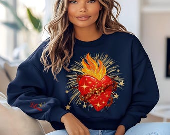 Sacred Heart of Jesus Sweatshirt, Christian Religious Gift